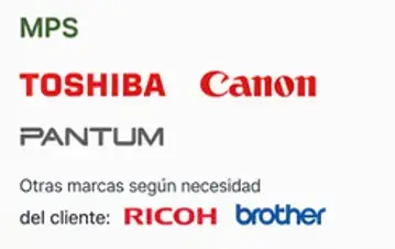 Marcas MPS: Toshiba, Canon, Pantum, Ricoh y Brother
